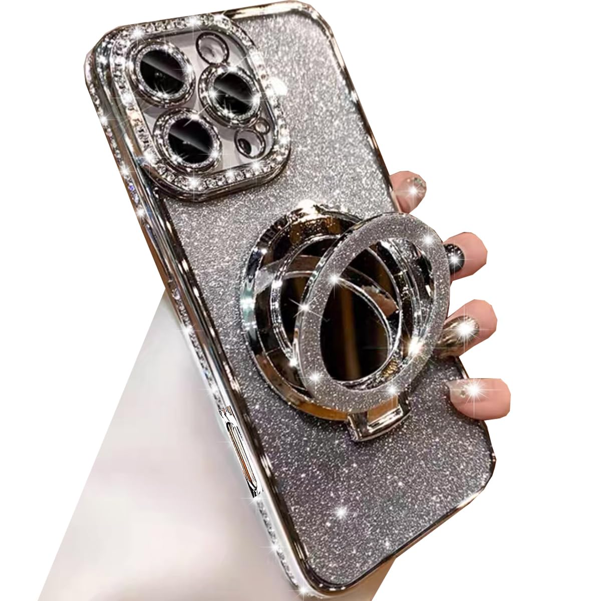 Amazon.com: Changjia Magnetic Kickstand Glitter Case for iPhone 16